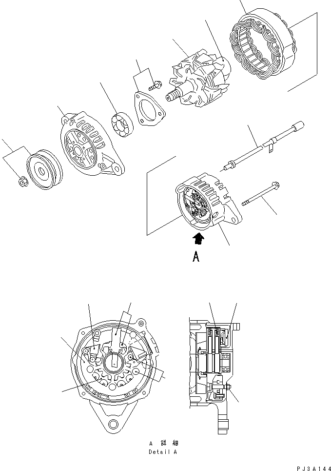 ALTERNATOR A. (60A) YM129910-77212 KOMATSU