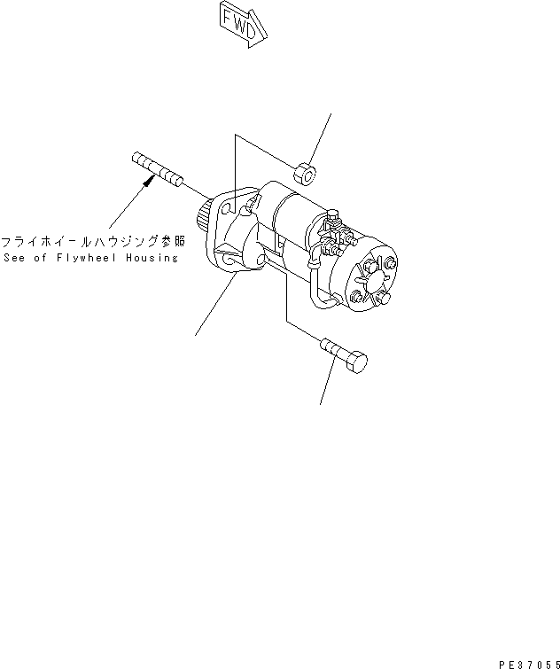 STARTING MOTOR ASS'Y,(2.3KW) (SEE FIG.A6210-B0A3) (YM129910-77020) KOMATSU