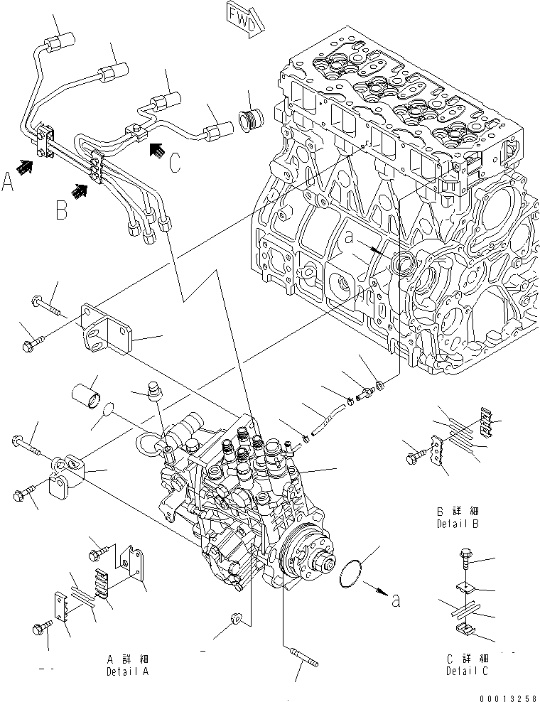Топливный насос высокого давления в сборе YM729907-51300 KOMATSU