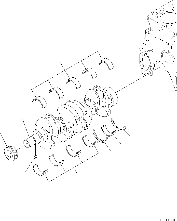 CRANKSHAFT ASS'Y 6204-31-1200 KOMATSU