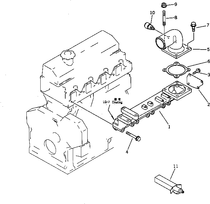 MANIFOLD,AIR INTAKE 6204-11-4130 KOMATSU