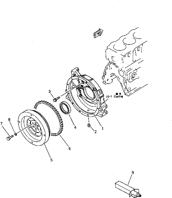 FLYWHEEL ASS'Y 6204-31-4271 KOMATSU