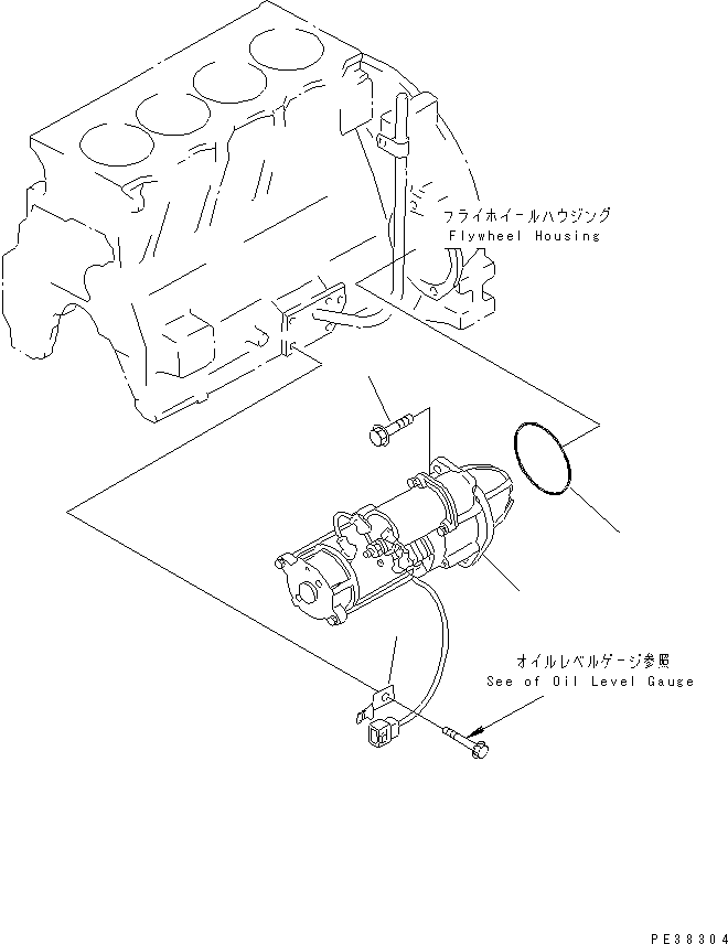 STARTING MOTOR ASS'Y,(2.8KW) (SEE FIG.A6210-B0A1) (\0\600-813-4410) KOMATSU
