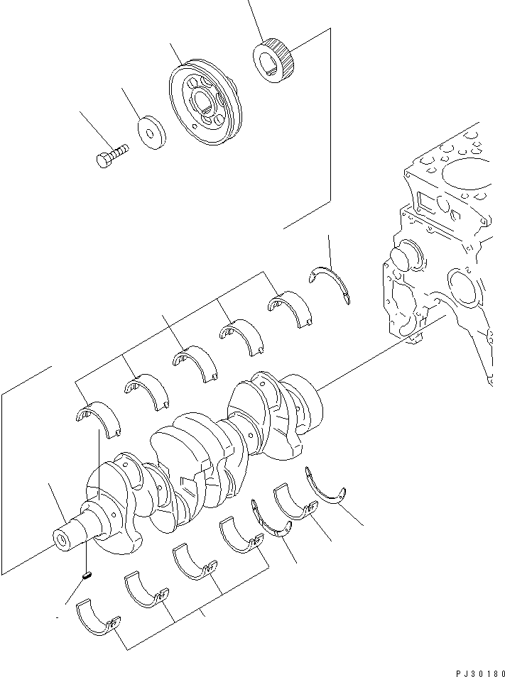 PULLEY¤ HARDENING,CRANK 6204-31-1850 KOMATSU