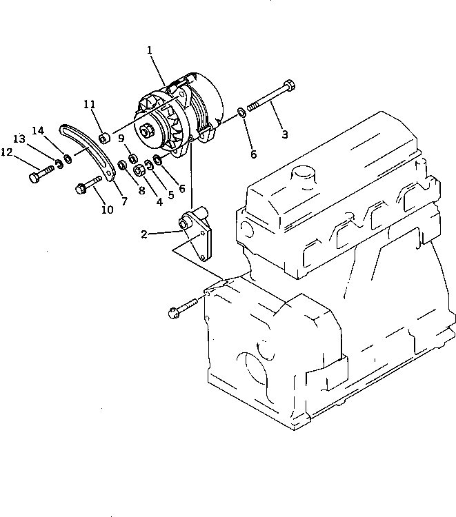 ALTERNATOR GROUP (\8\6204-8X-6010) KOMATSU