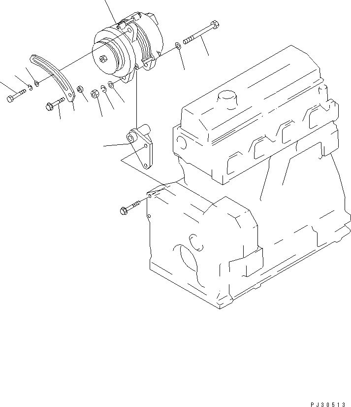 ALTERNATOR A. (25A),(SEE FIG.0641) (\3\600-821-5441) KOMATSU