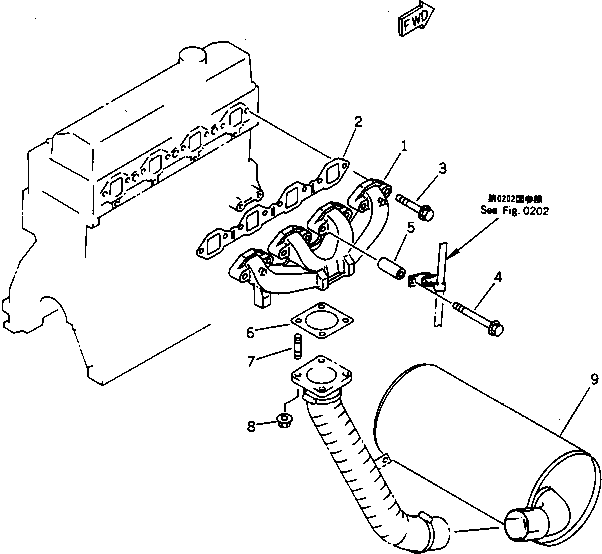 MANIFOLD,EXHAUST 6204-11-5130 KOMATSU
