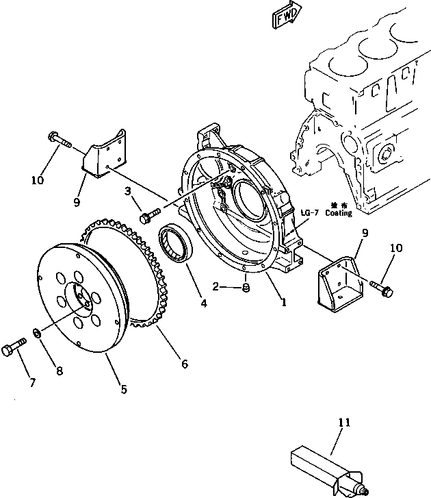 FLYWHEEL ASS'Y 6204-31-4610 KOMATSU