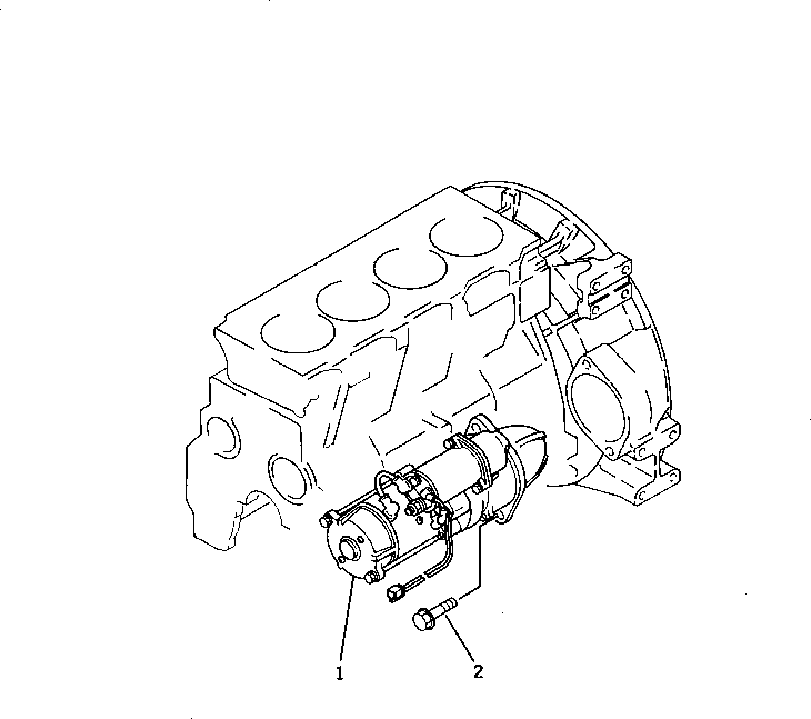 STARTING MOTOR ASS'Y,(2.8KW) (SEE FIG.0661) (600-813-3111) KOMATSU