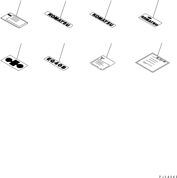 PLATE, MARK,EG40B 6991-82-1240 KOMATSU