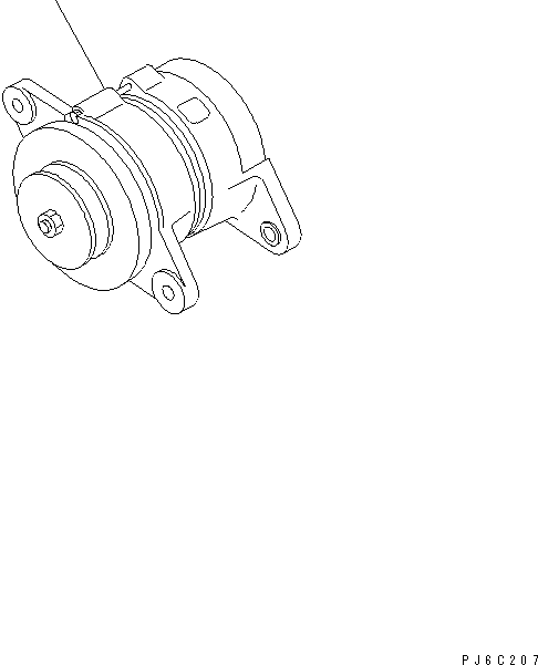ALTERNATOR A. (35A),(SEE FIG.A6010-02A2) (600-825-3750) KOMATSU