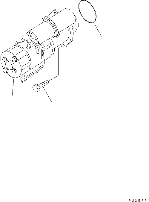 STARTING MOTOR ASS'Y,(2.5KW) (SEE FIG.0661) (600-813-1670) KOMATSU