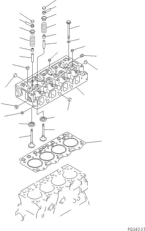 CYLINDER HEAD ASS'Y,VALVE LESS 6204-13-1300 KOMATSU