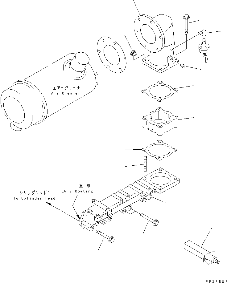 MANIFOLD,AIR INTAKE 6204-13-4130 KOMATSU