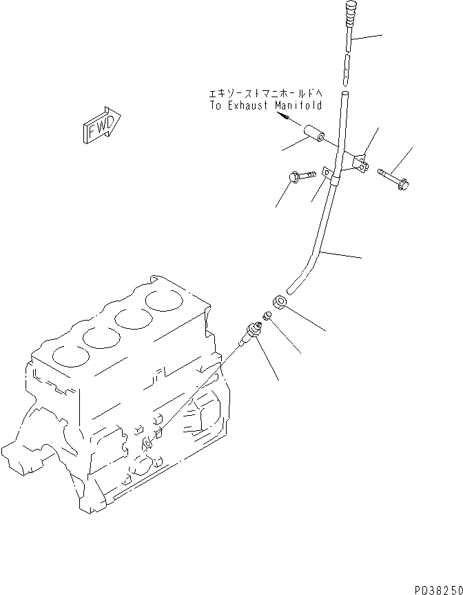 GUIDE,OIL GAUGE 6202-23-5431 KOMATSU