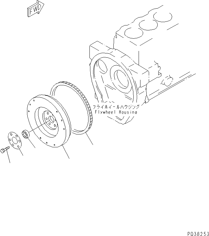 FLYWHEEL ASS'Y 6204-31-4252 KOMATSU
