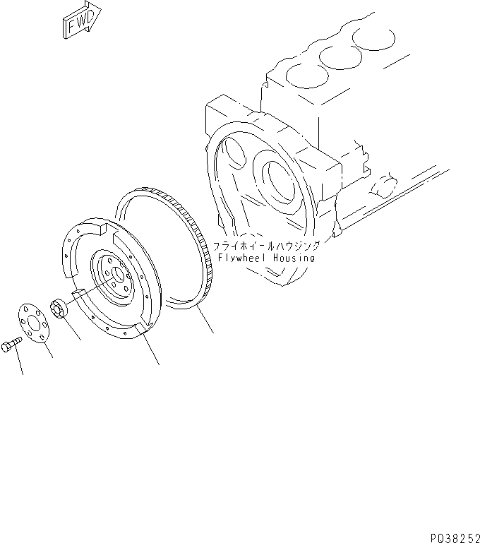 FLYWHEEL ASS'Y 6204-31-4212 KOMATSU