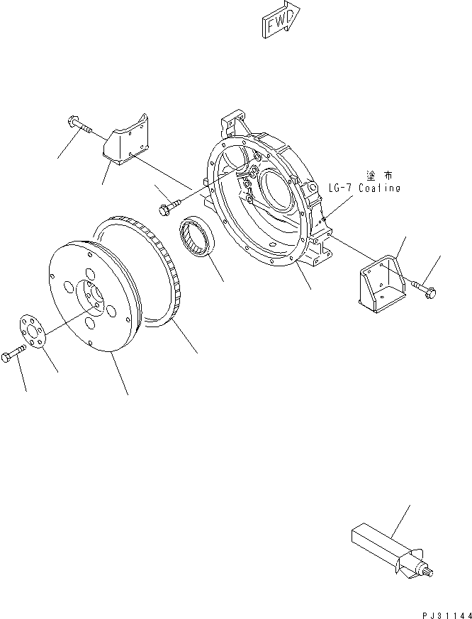 FLYWHEEL ASS'Y 6202-31-4610 KOMATSU