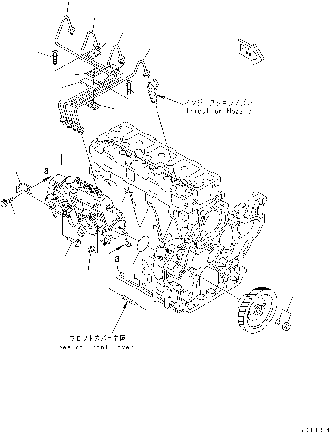 топливный насос высокого давления в сборе (YM129950-51000) KOMATSU