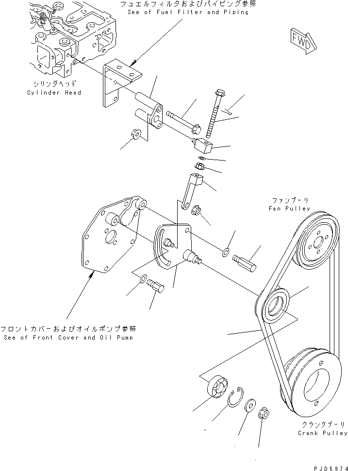 Клиновой ремень YM129950-42290 KOMATSU