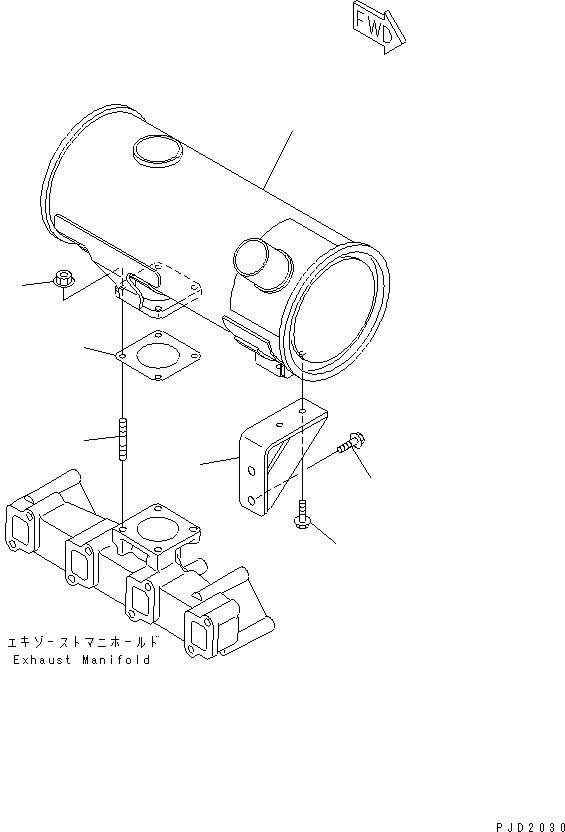 STAY, SILENCER YM129953-13650 KOMATSU