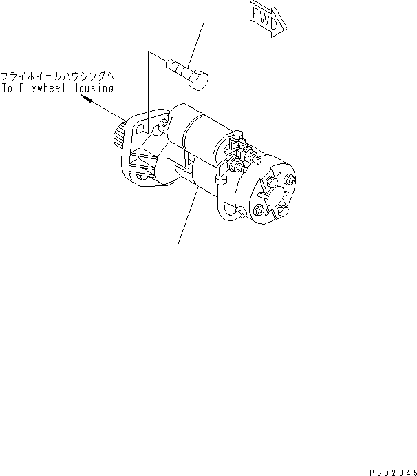 STARTING MOTOR ASS'Y,(3KW) (SEE FIG.A6210-B0A2) (YM129953-77010) KOMATSU