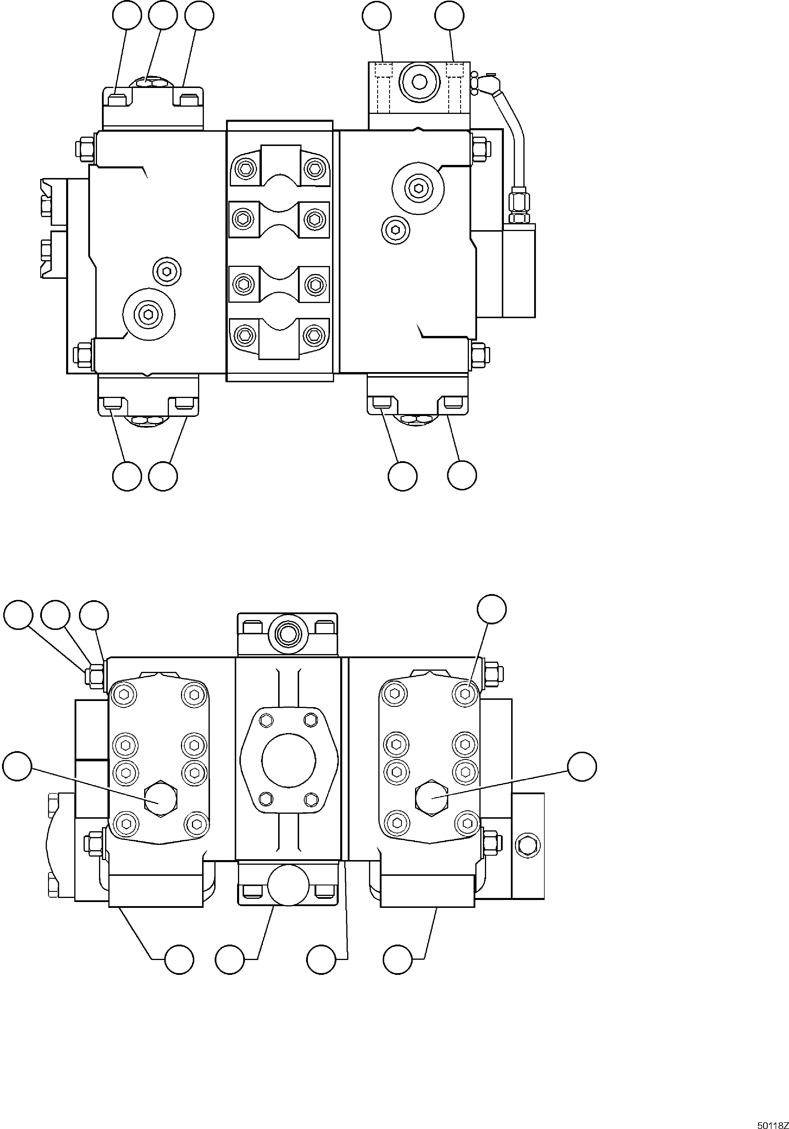 VALVE, HOIST CONTROL (SEE INDEX) PB9657 KOMATSU