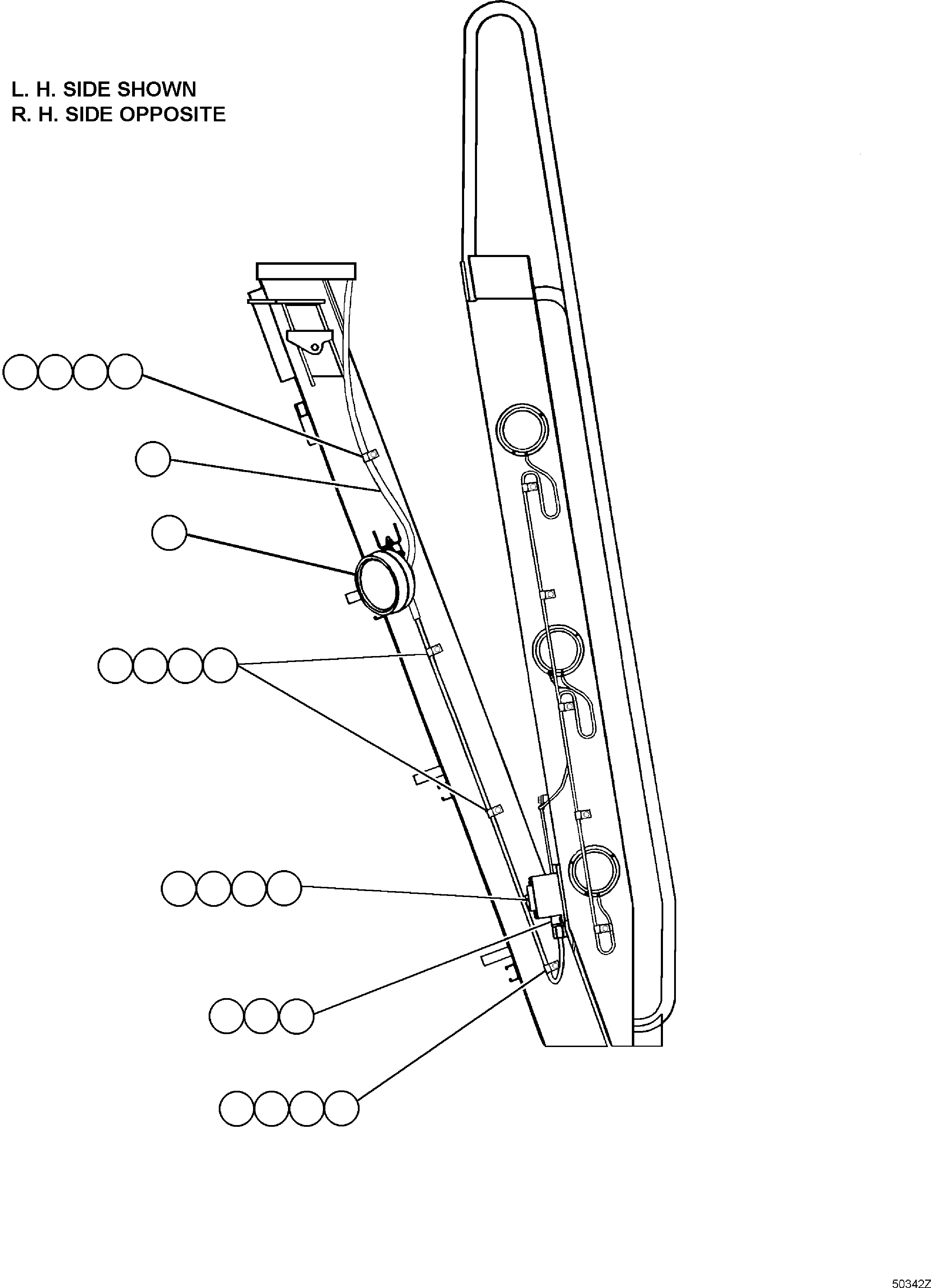 HARNESS, RIGHT DECK EM3734 KOMATSU