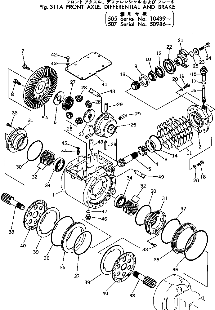 FRONT AXLE ASS'Y 385-10249562 KOMATSU