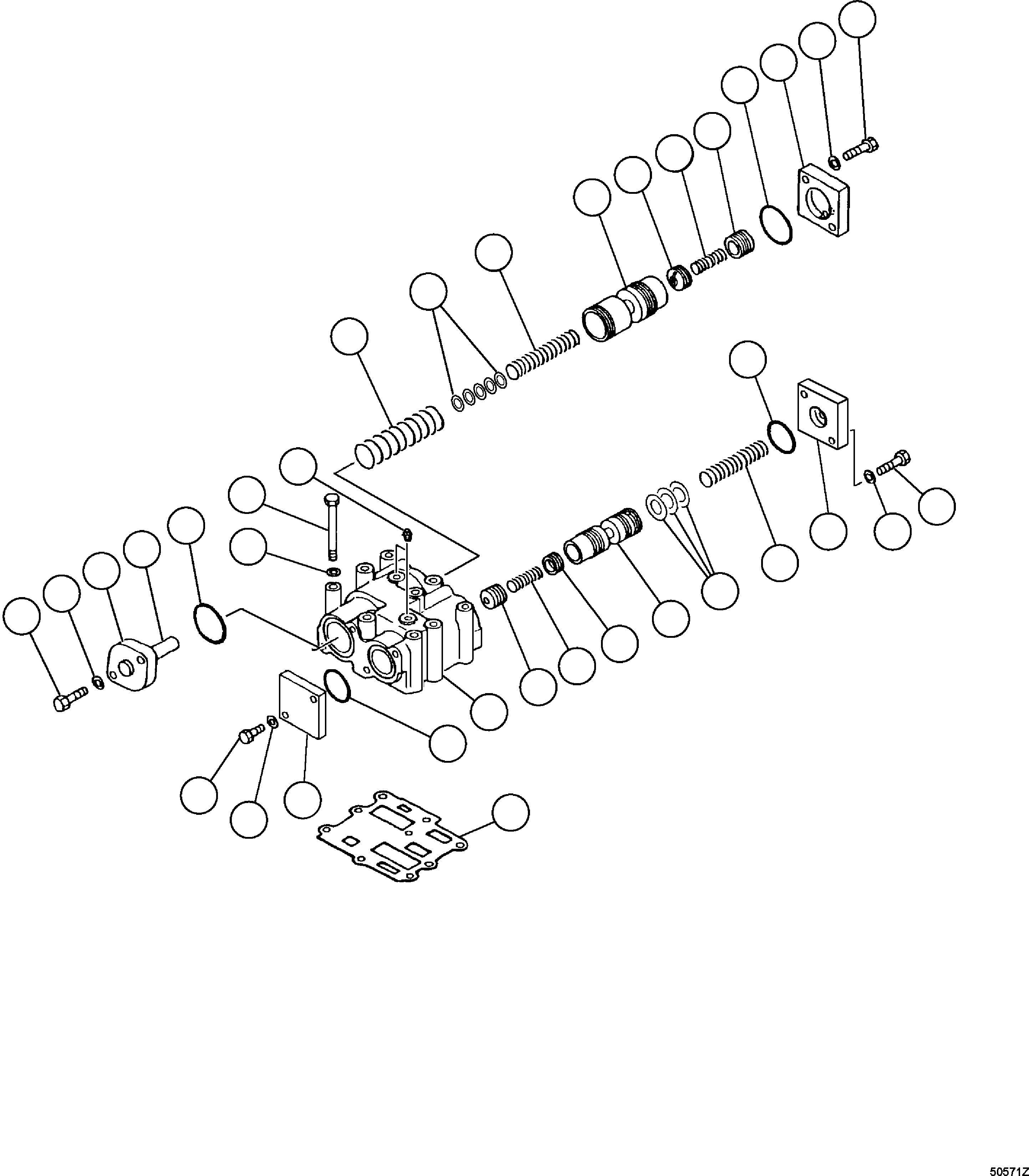 NOTE: (1) INCLUDED IN -40C TORQUE CONVERTER VALVE 562-13-05100 KOMATSU