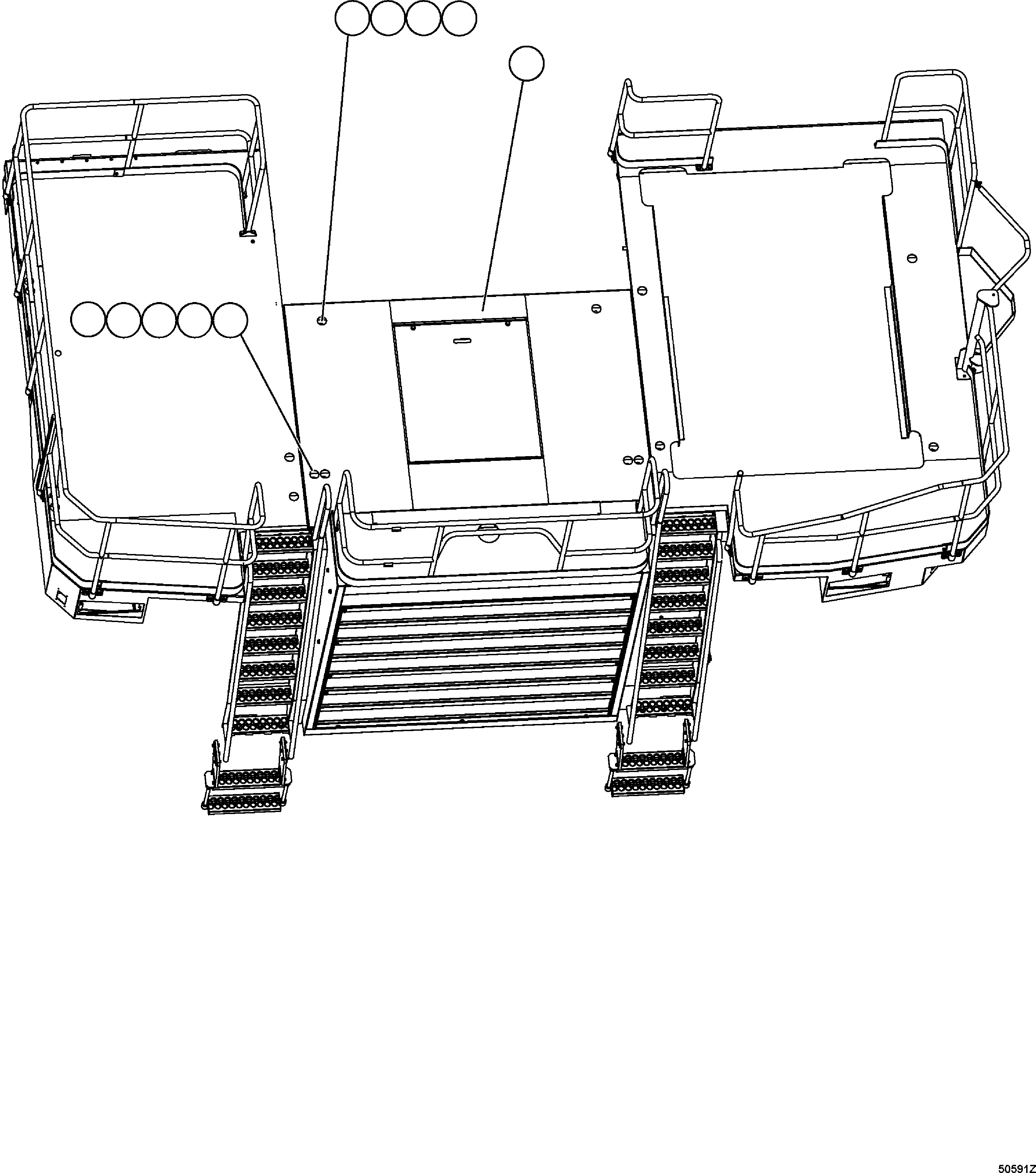 DECK, CENTER EM7355 KOMATSU