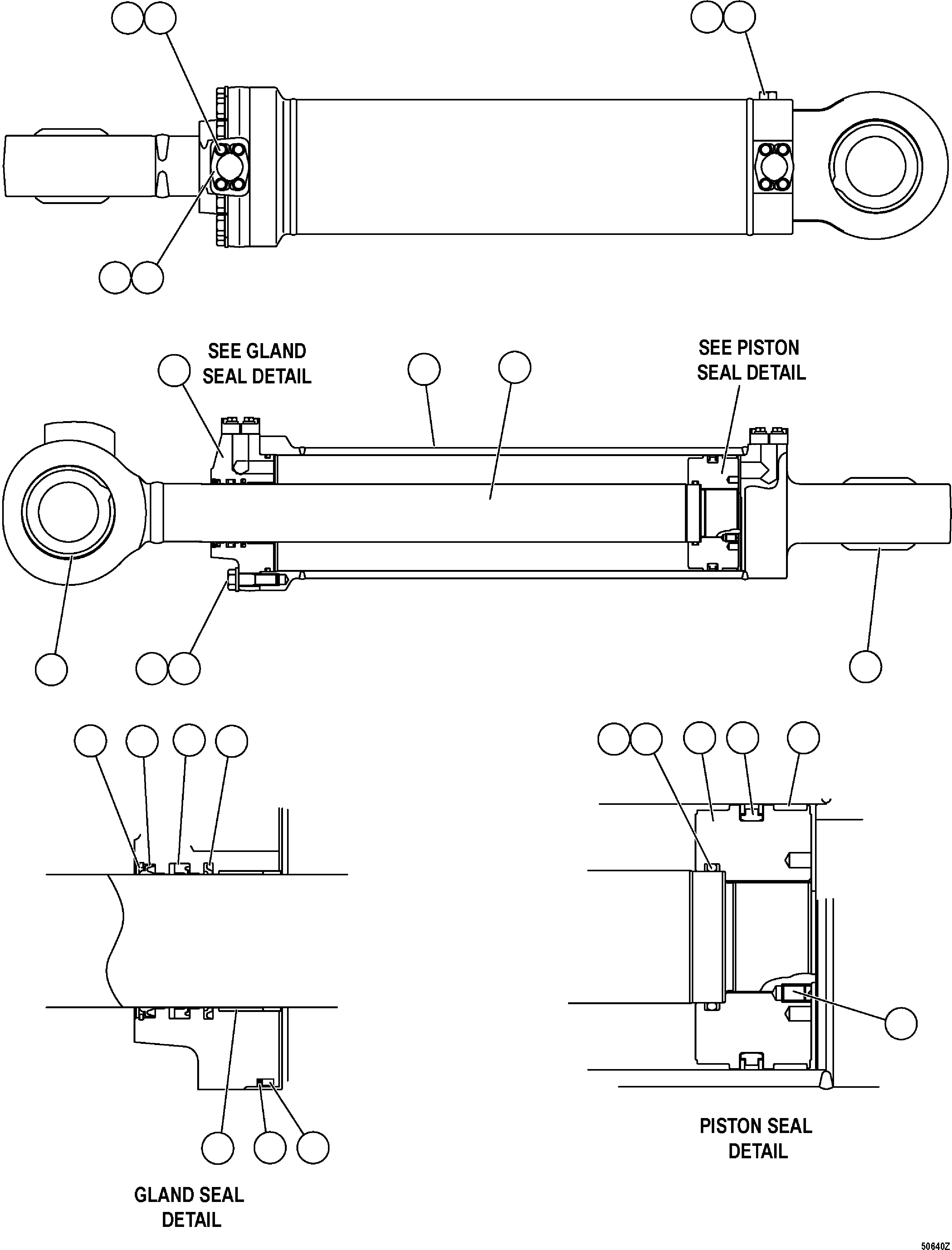 STEERING CYLINDER ASSEMBLY EM0231 KOMATSU