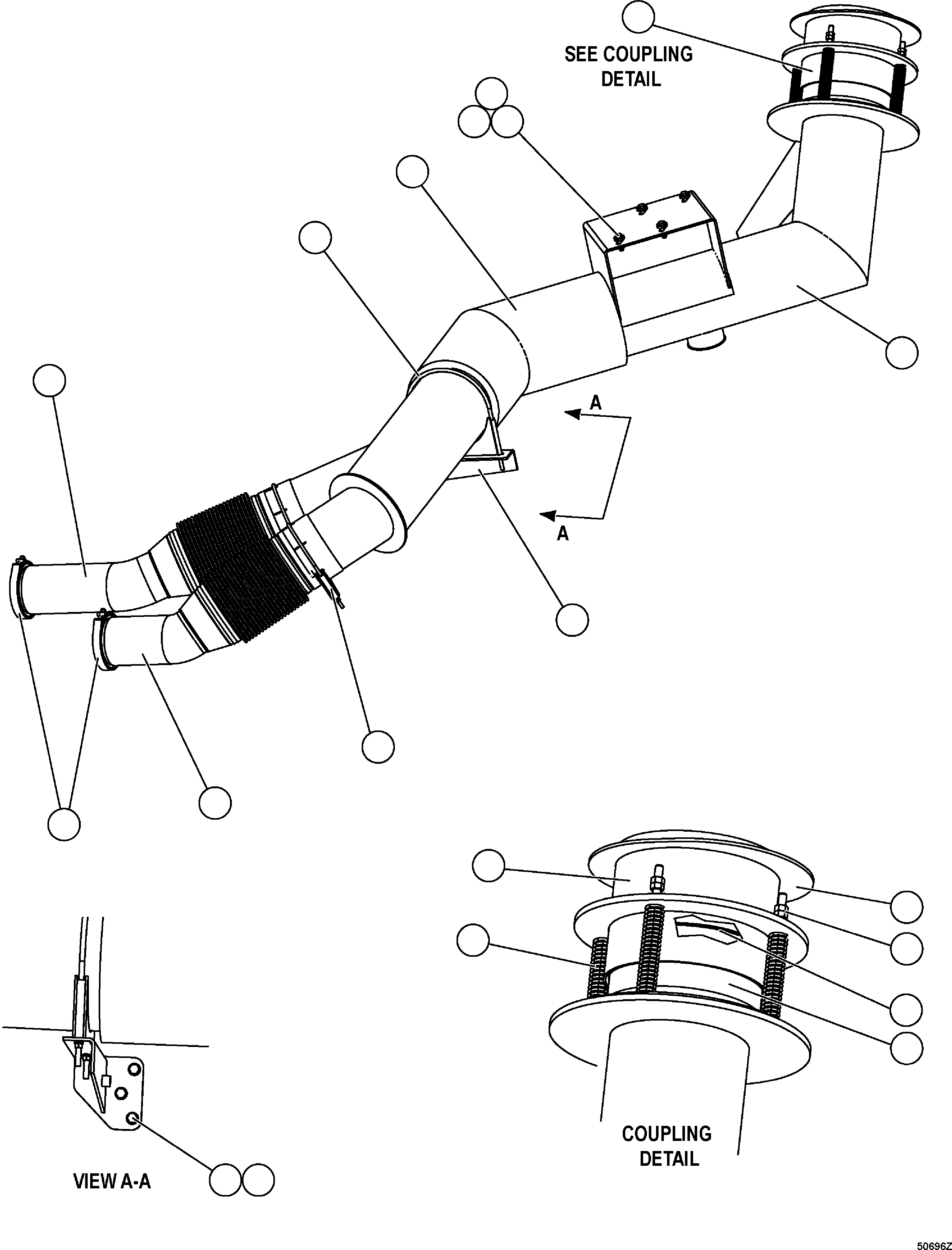 TUBE, EXHAUST (MAIN) EM6362 KOMATSU