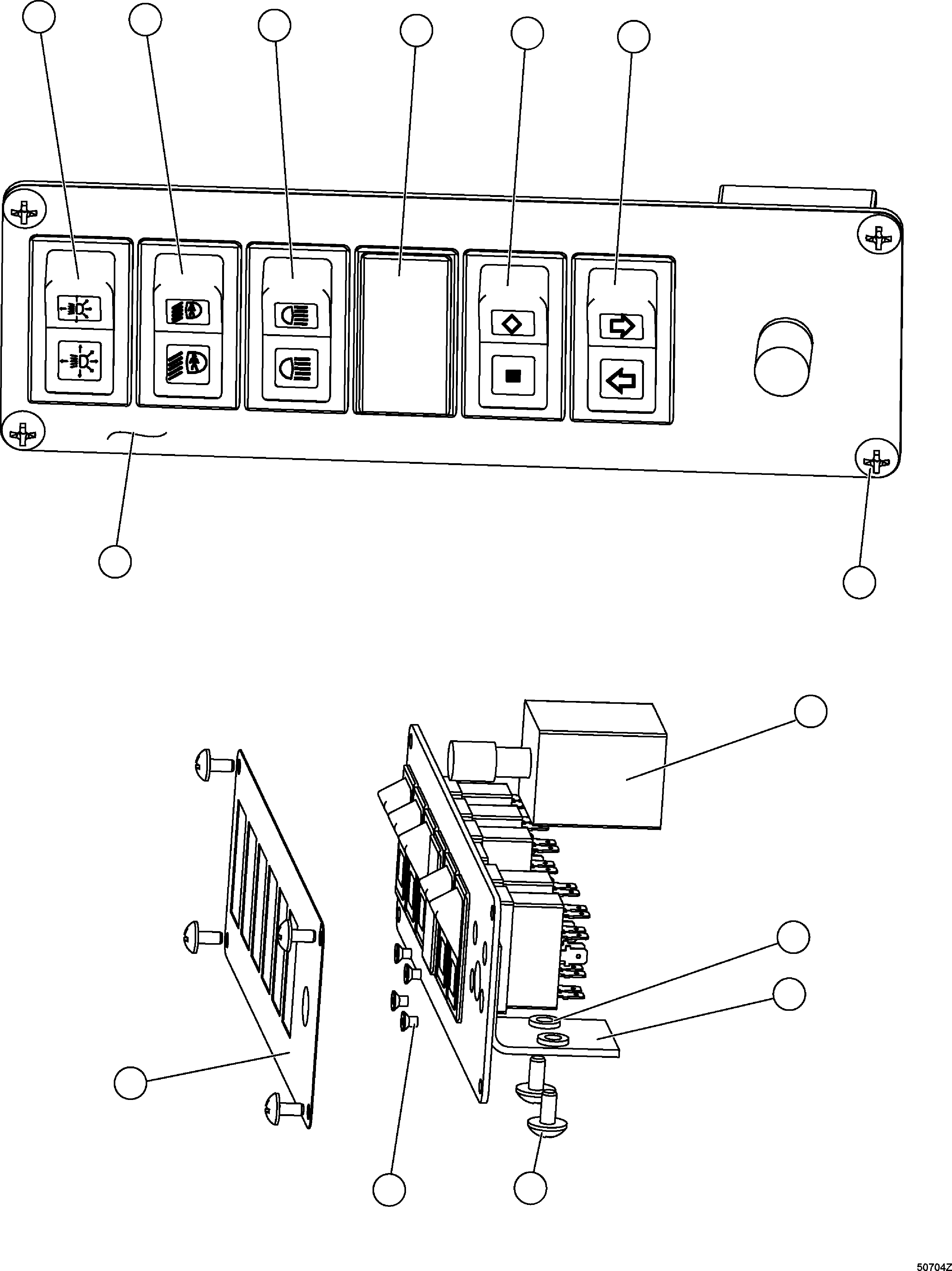 LOWER LH DASH MODULE (SEE INDEX) EK6476 KOMATSU