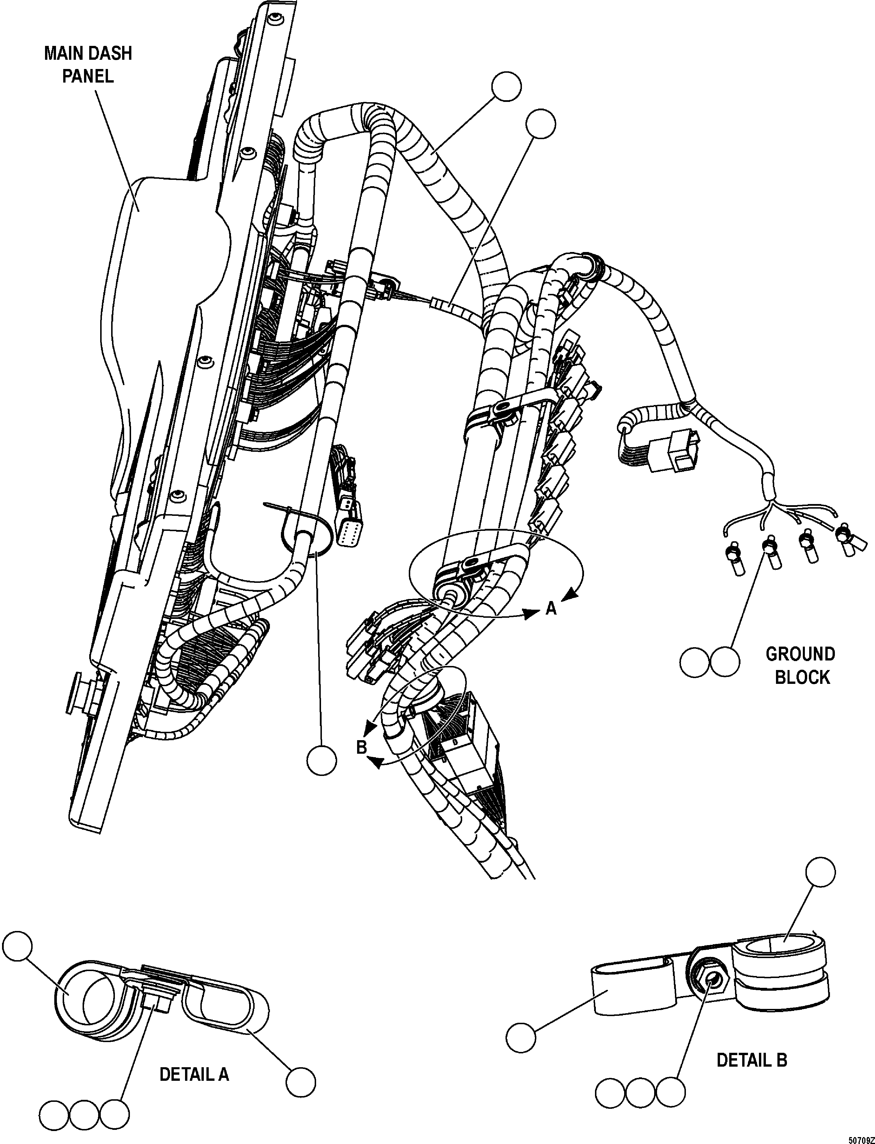HARNESS - DASH PANEL EM1709 KOMATSU