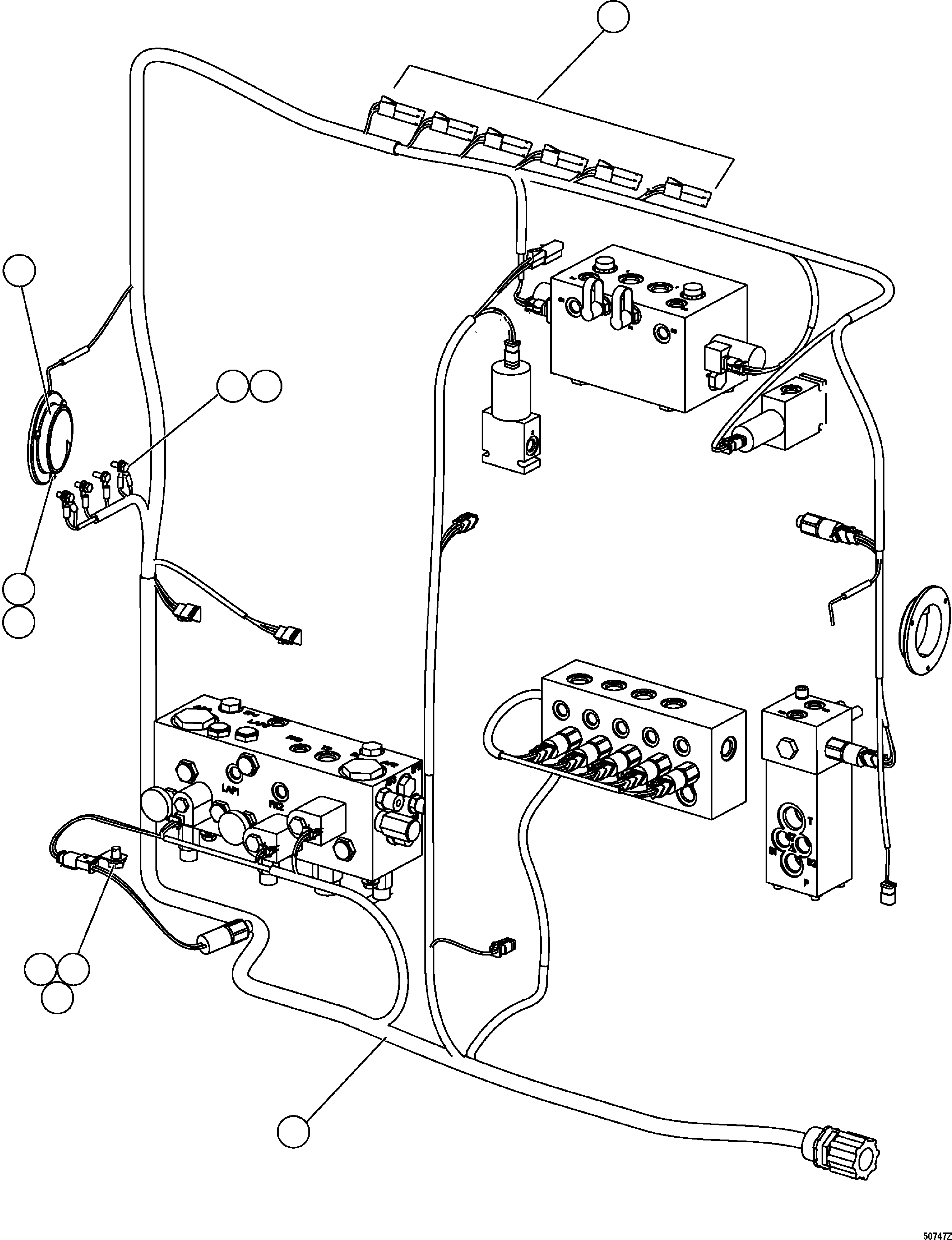 HARNESS, HYDRAULIC CABINET EM2457 KOMATSU