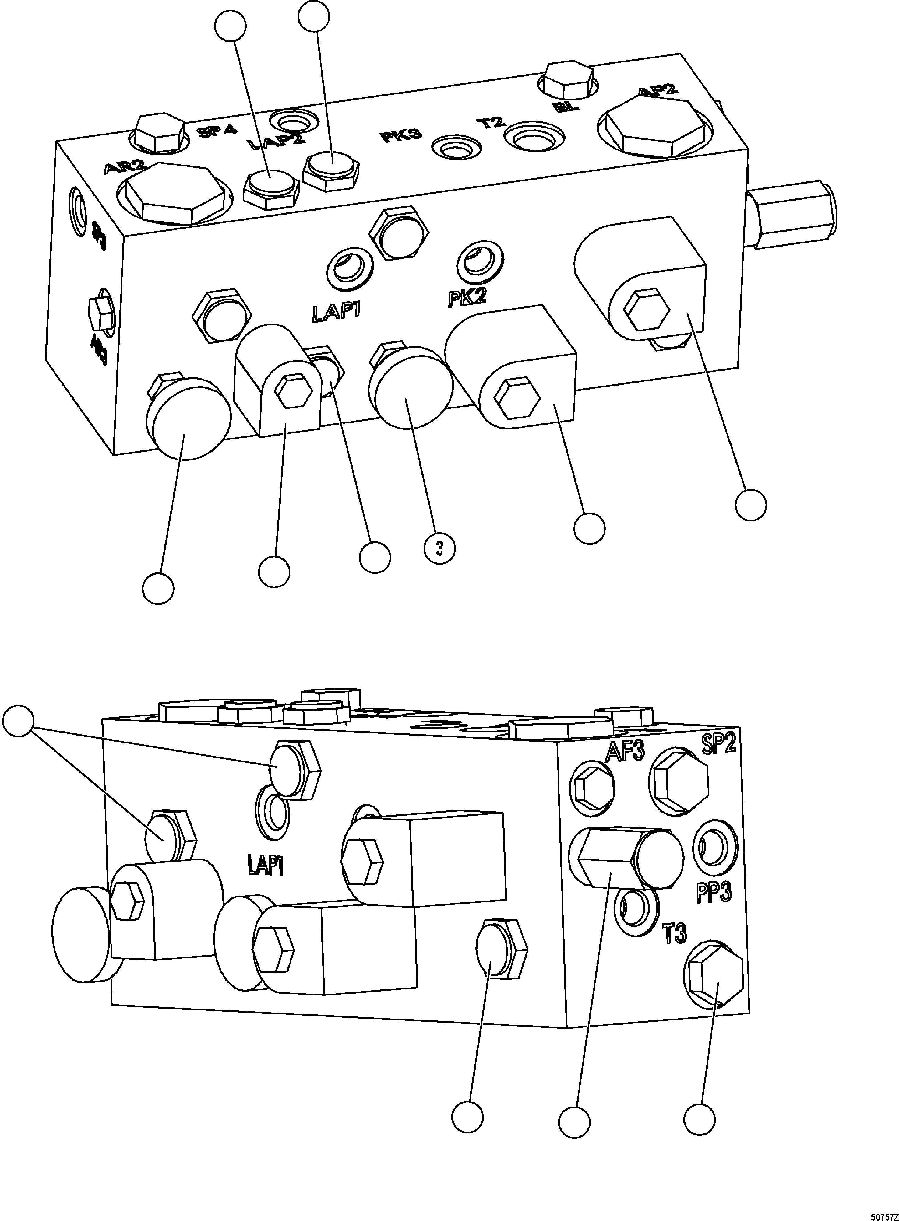 VALVE, PILOT (AUTOMATIC APPLY) BF2841 KOMATSU