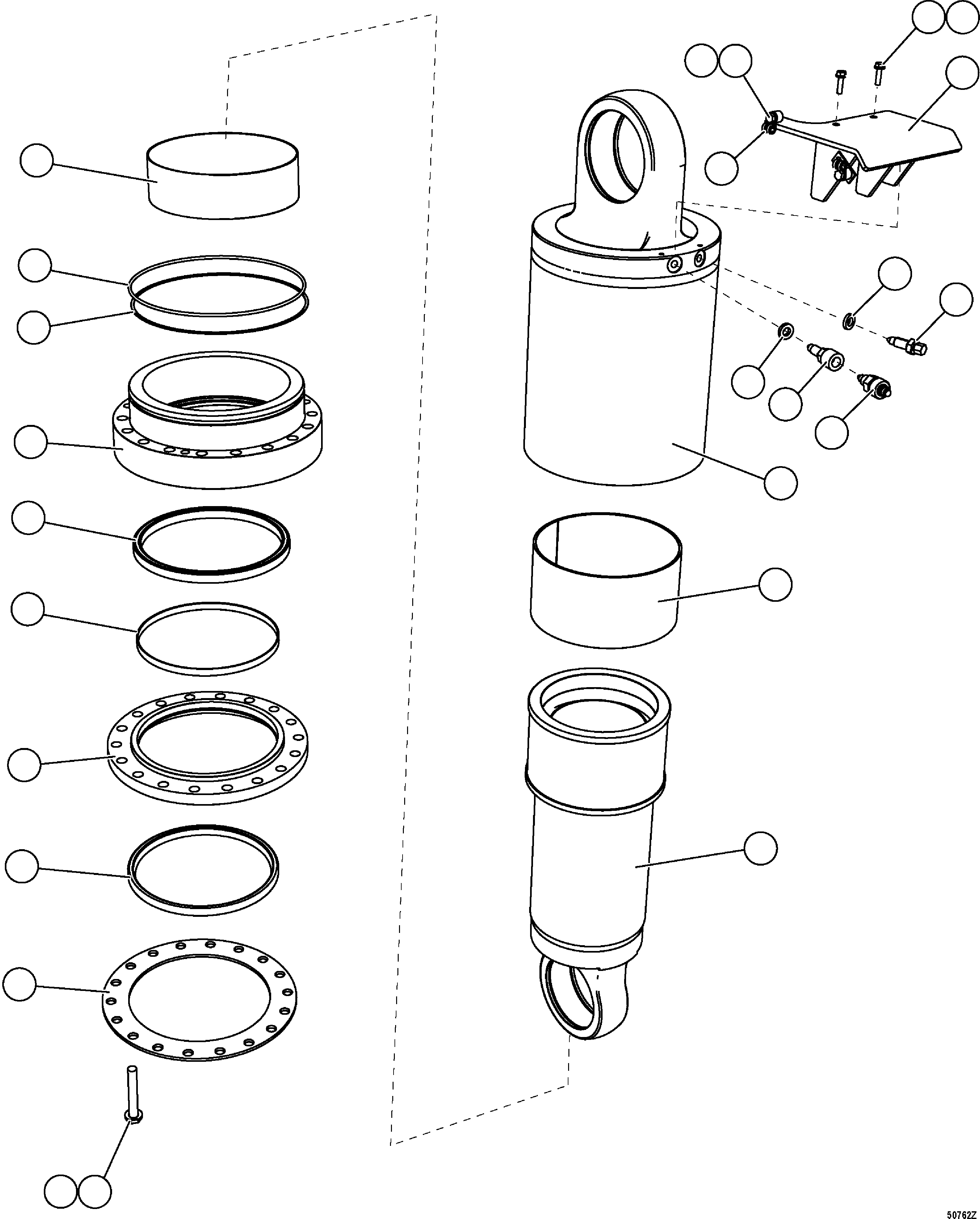 (2) INCLUDED IN AK5461 REAR SUSPENSION REBUILD KIT. AK5461 KOMATSU