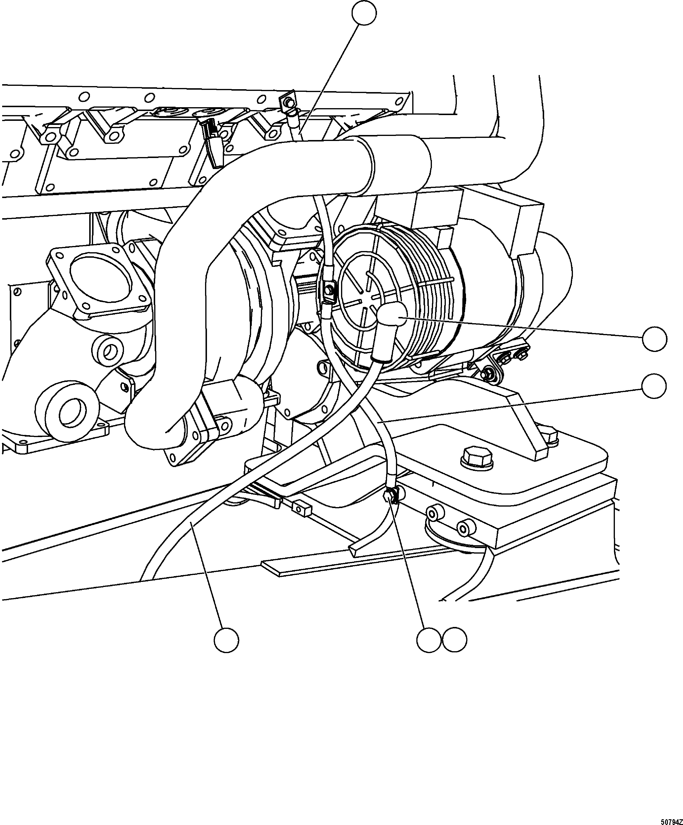Кабель (красный) CH4442 KOMATSU