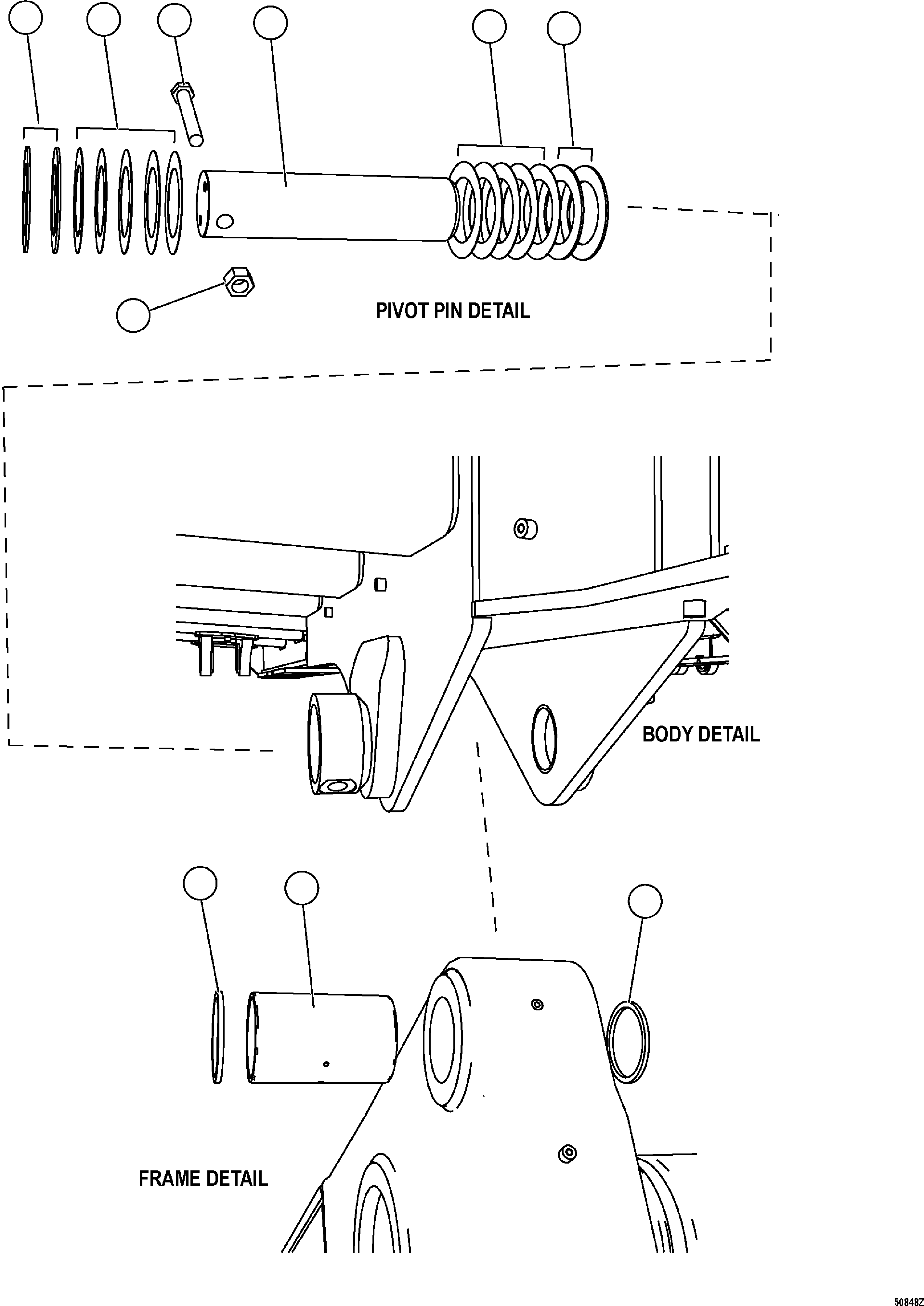 PIN, BODY PIVOT (1) EF6280 KOMATSU