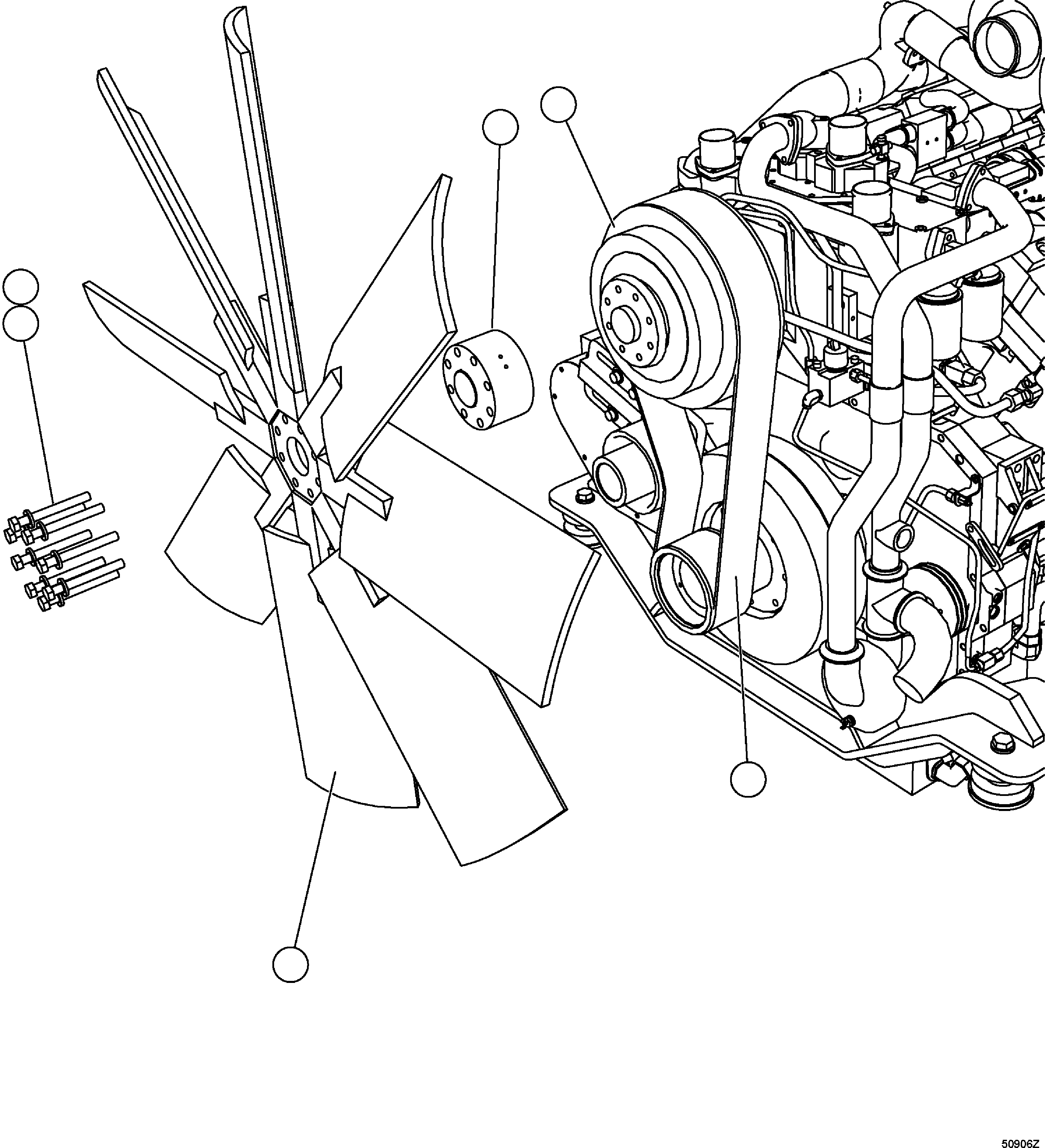 SPACER, FAN EH5790 KOMATSU