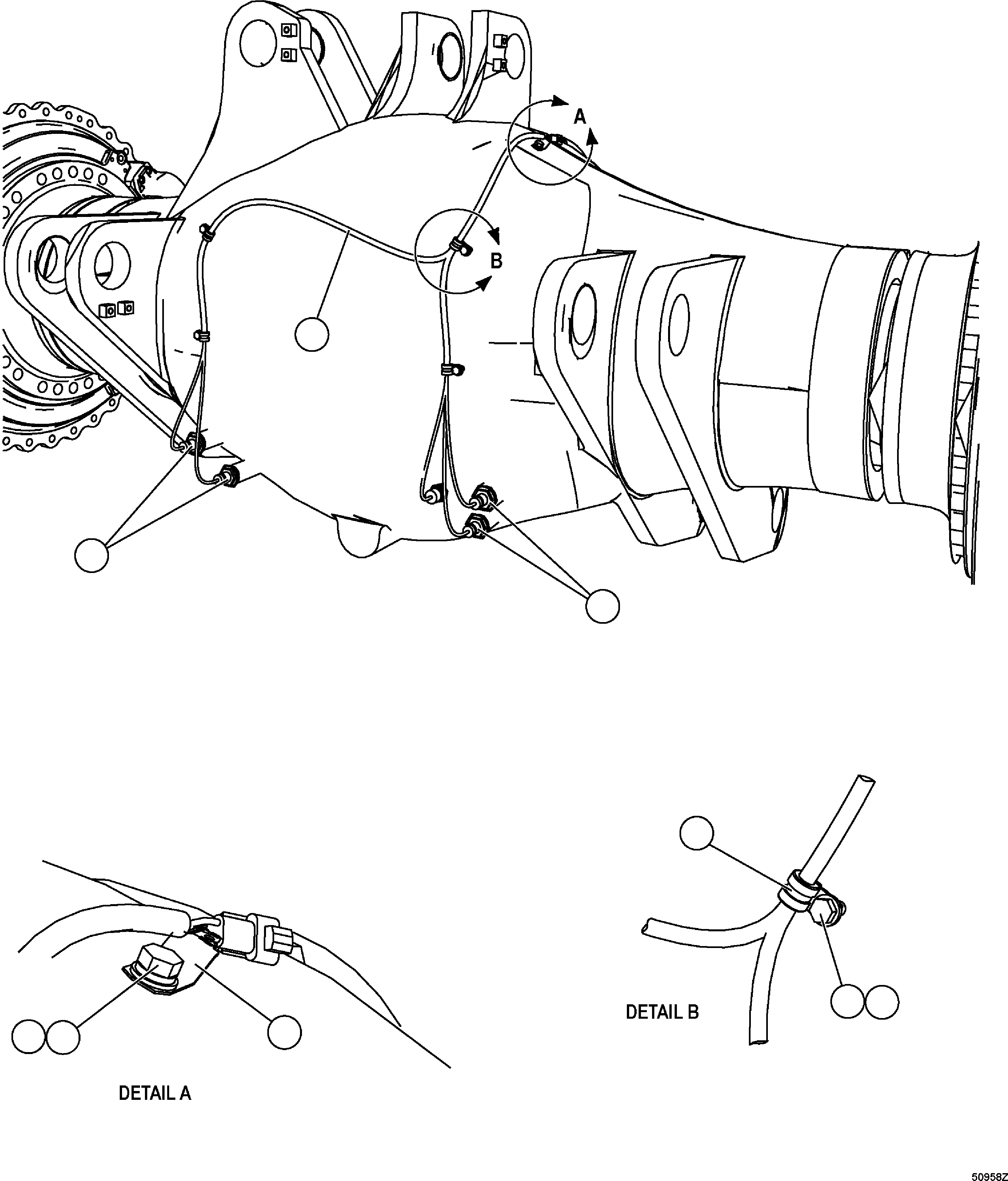 HARNESS, REAR AXLE HEATER PC2498 KOMATSU