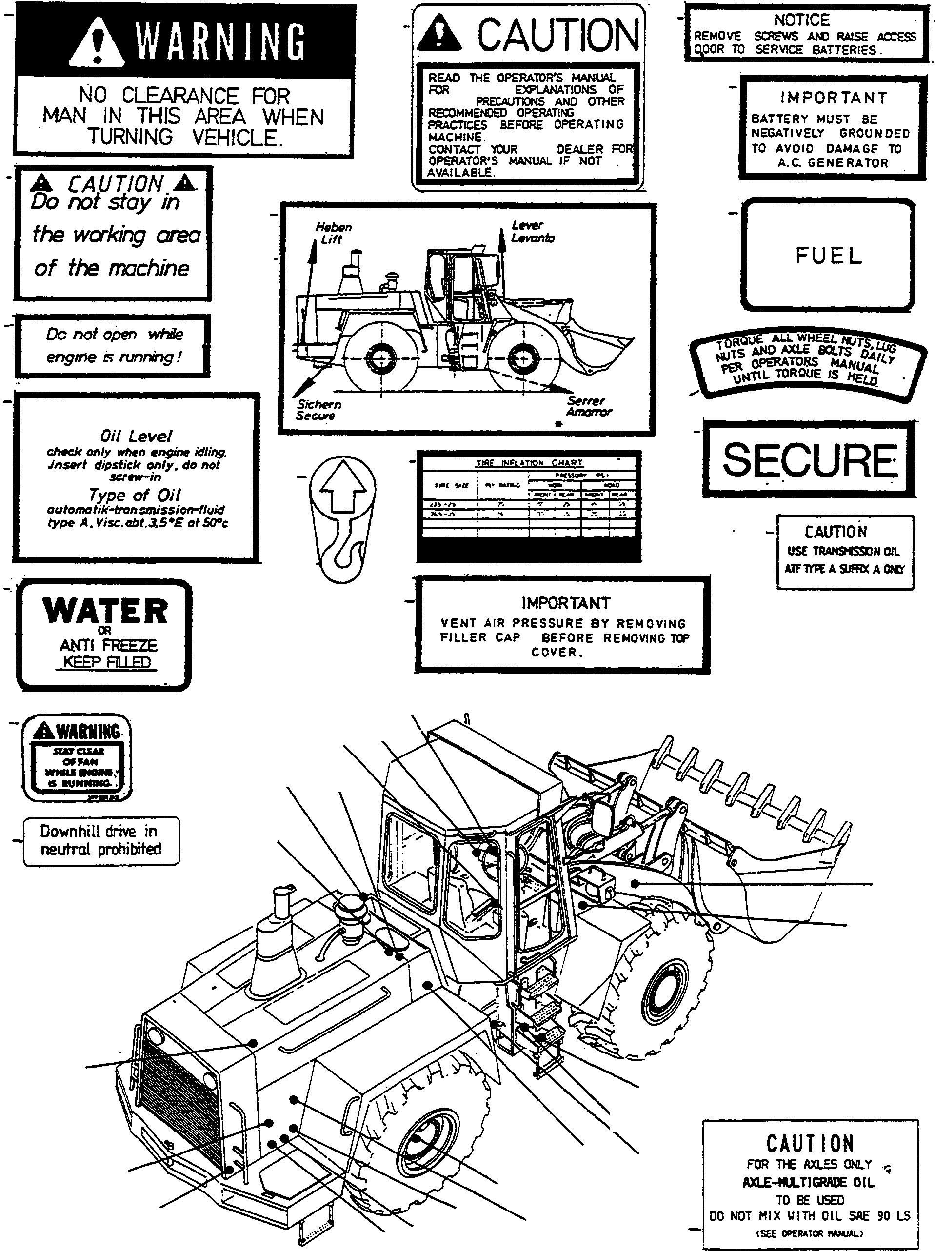 NOTE PLATE 2969879M1 KOMATSU