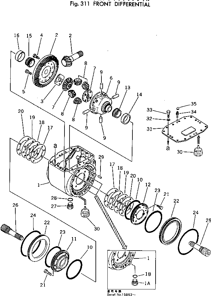FRONT AXLE ASS'Y 385-10315941 KOMATSU