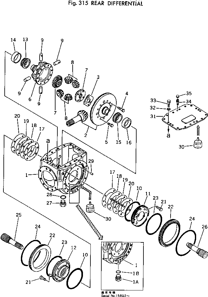 REAR AXLE ASS'Y 385-10196352 KOMATSU
