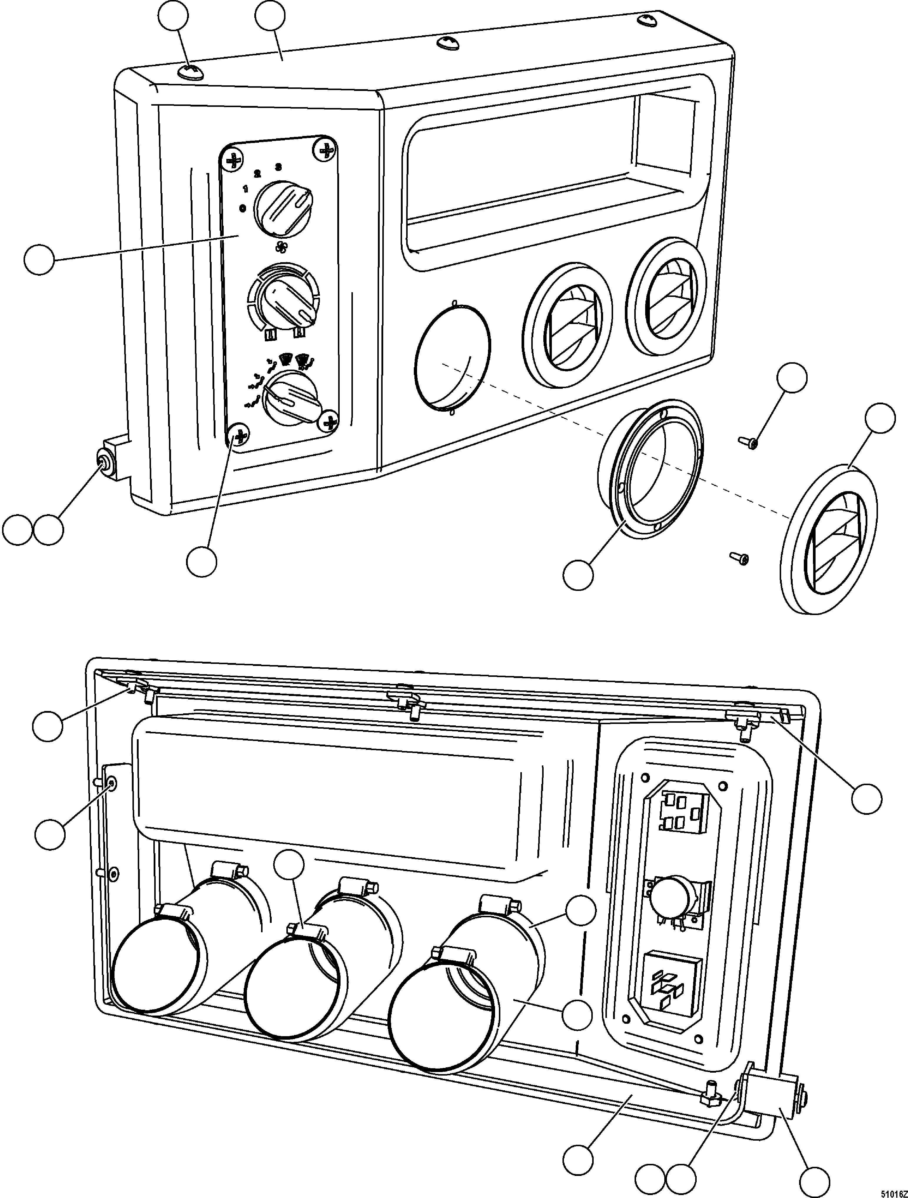 CONTROL PANEL, HVAC SWITCH EK7944 KOMATSU