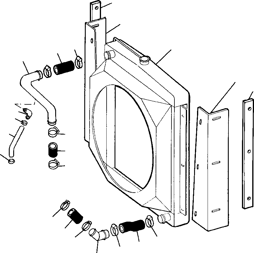 SUPPORT, R.H. RADIATOR 938 316 C2 KOMATSU