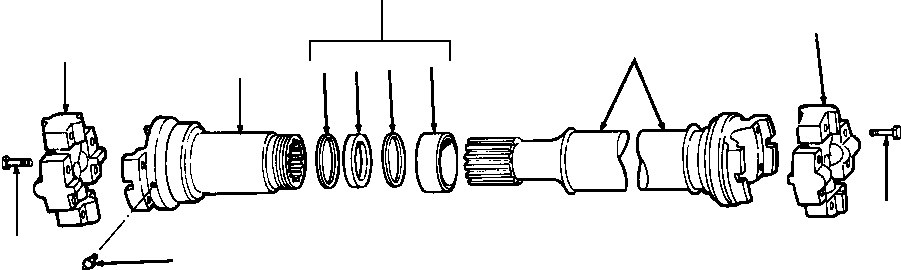 DRIVE SHAFT ASSEMBLY, TRANSMISSION TO HANGER 1104 268 C91 KOMATSU