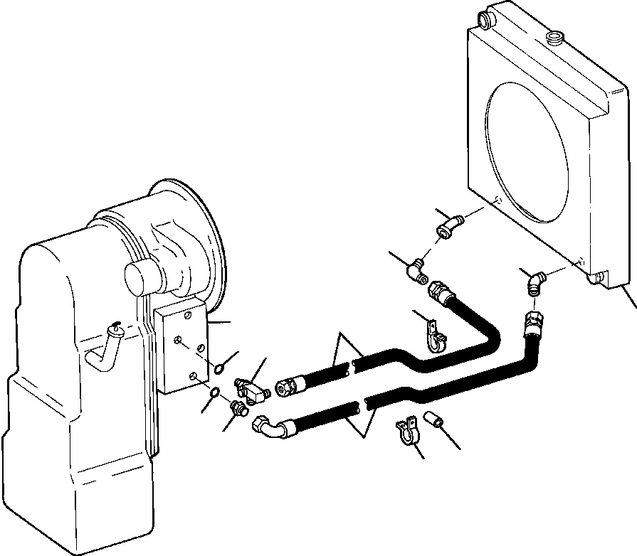HOSE, TRANSMISSION TO COOLER - 510C 1102 347 C2 KOMATSU