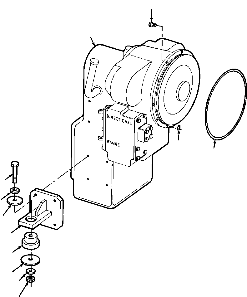 O-RING, TRANSMISSION MOUNTING 1009 091 C1 KOMATSU